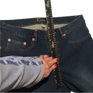 Cache size 12 stretch denim Capri jeans jegging dark wash